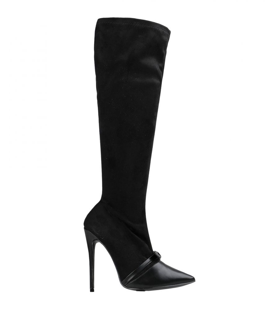 coated fabric, synthetic fibre, suede effect, bow-detailed, solid colour, zipper closure, narrow toeline, stiletto heel, covered heel, leather lining, rubber sole, contains non-textile parts of animal origin