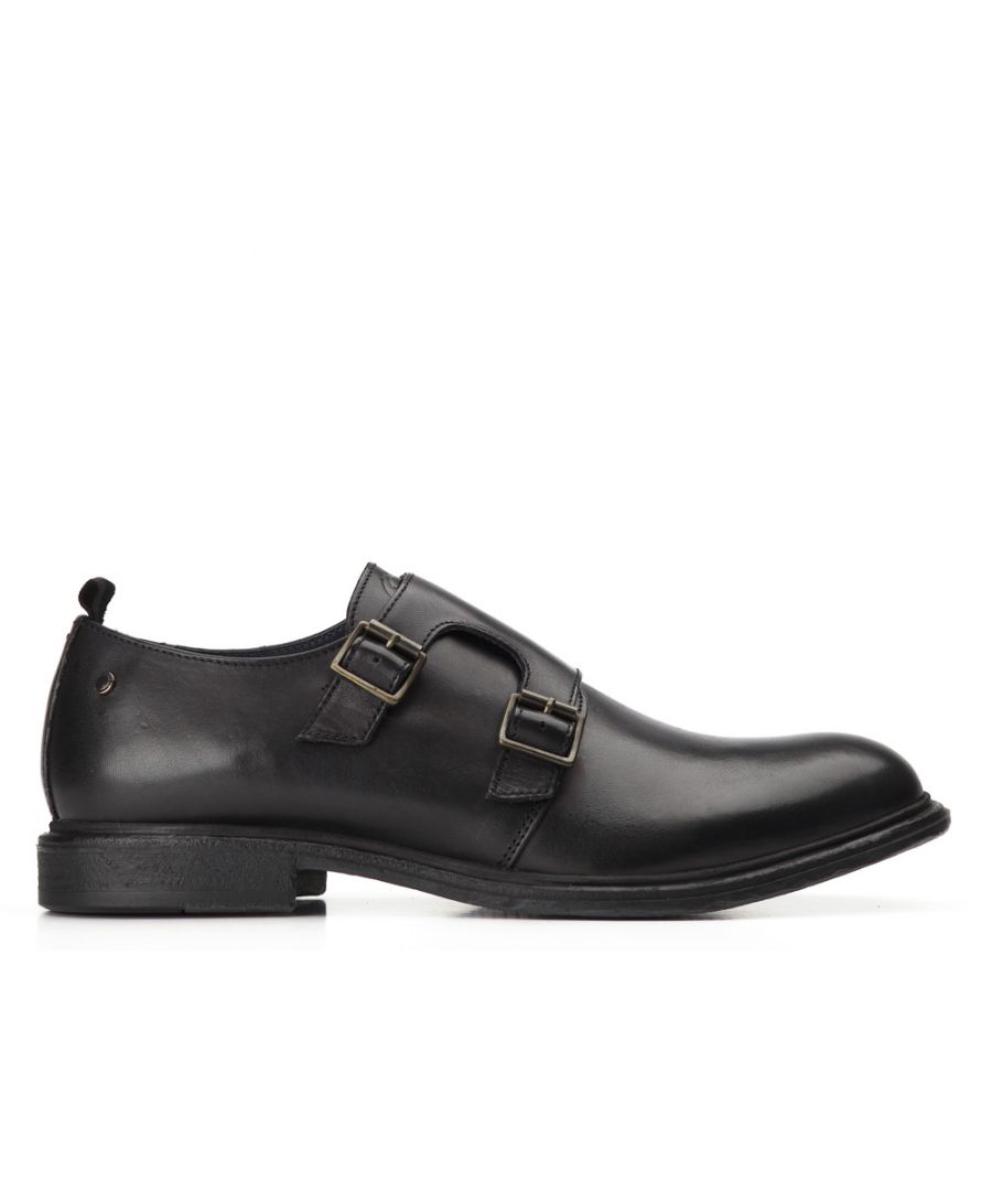 The Shale double monk strap shoe from Base London is crafted from high quality leathers and features a two buckle strap fastening as well as a resin slim-line sole. A Double Monk is the perfect way to stand out from the crowd at the office or formal event.