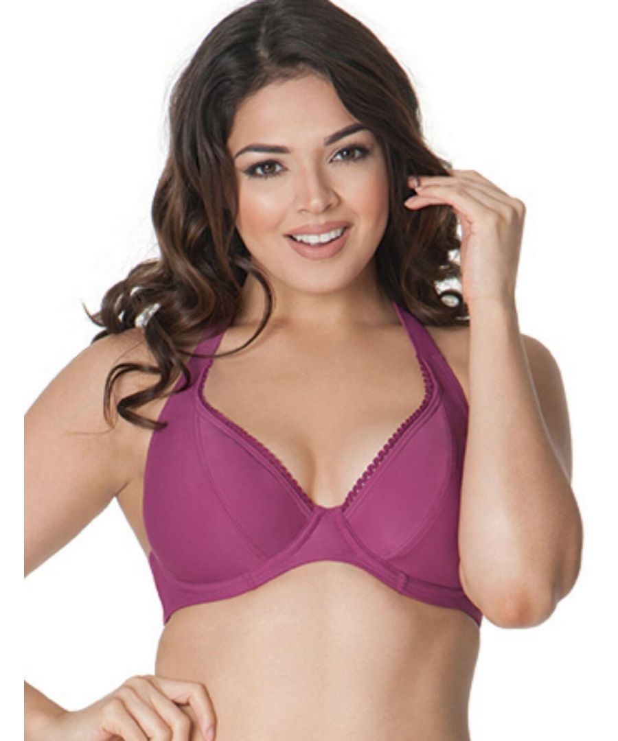 Curvy Kate Womens CS3521 Jetty Halterneck Bikini Top - Purple - Size 32D