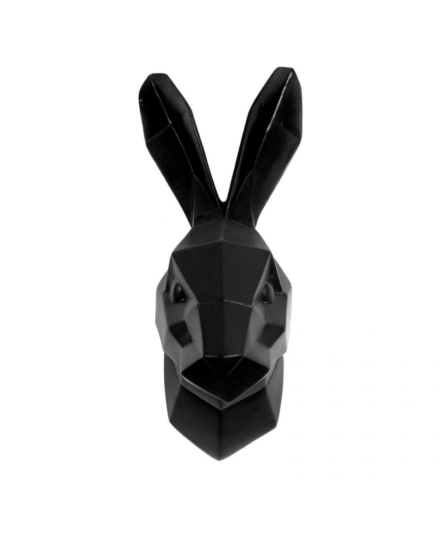 Image for Geometric Black Rabbit Faux Taxidermy