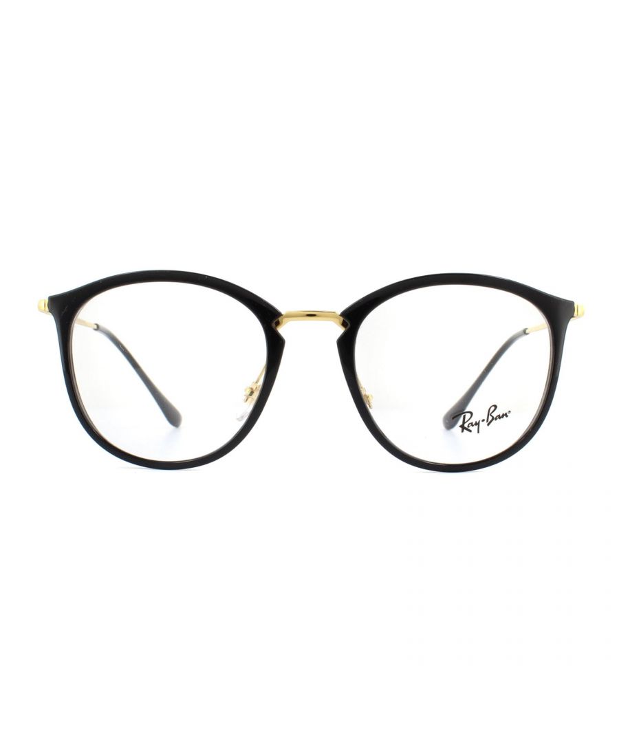 Ray-Ban Unisex Glasses Frames 7140 2000 Shiny Black 51mm - One Size