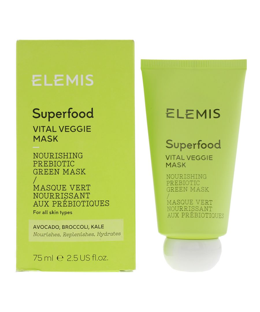 The Elemis Superfood Vital Veggie Mask is a Nourishing Prebiotic Green Mask that delivers a shot of green goodness. The mask, which has been created to nourish and hydrate the skin, leaves it looking bright, soft, smooth and hydrated. The mask is formulated from a blend of Wheatgrass, Kale and Nettle, which work together to replenish the skin with vital minerals and vitamins, along with Avocado and Chia Seed Oils, which are naturally rich in Omega Fatty Acids 6 and 9 which soften skin and lock in moisture.