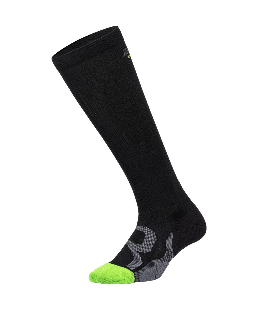2xu unisex u comp socks for recovery black/grey - black/multicolour - size x-large