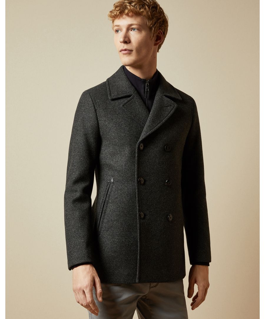 Double Breasted Wool Peacoat