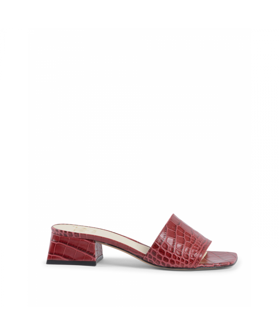 By: 19V69 Italia- Details: NEPER COCCO BORDEAUX- Color: Bordeaux - Composition: 100% LEATHER - Sole: 100% SYNTHETIC LEATHER - Heel: 4 cm - Made: ITALY - Season: All Season