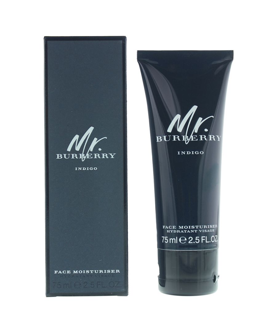 Burberry Mr. Burberry Indigo Face Moisturiser 75ml is a lightly scented face moisturiser that hydrated and protects the face. The moisturiser has multiple powerful ingredients to hydrate, smoothen, soften and defending the skin from dehydration.