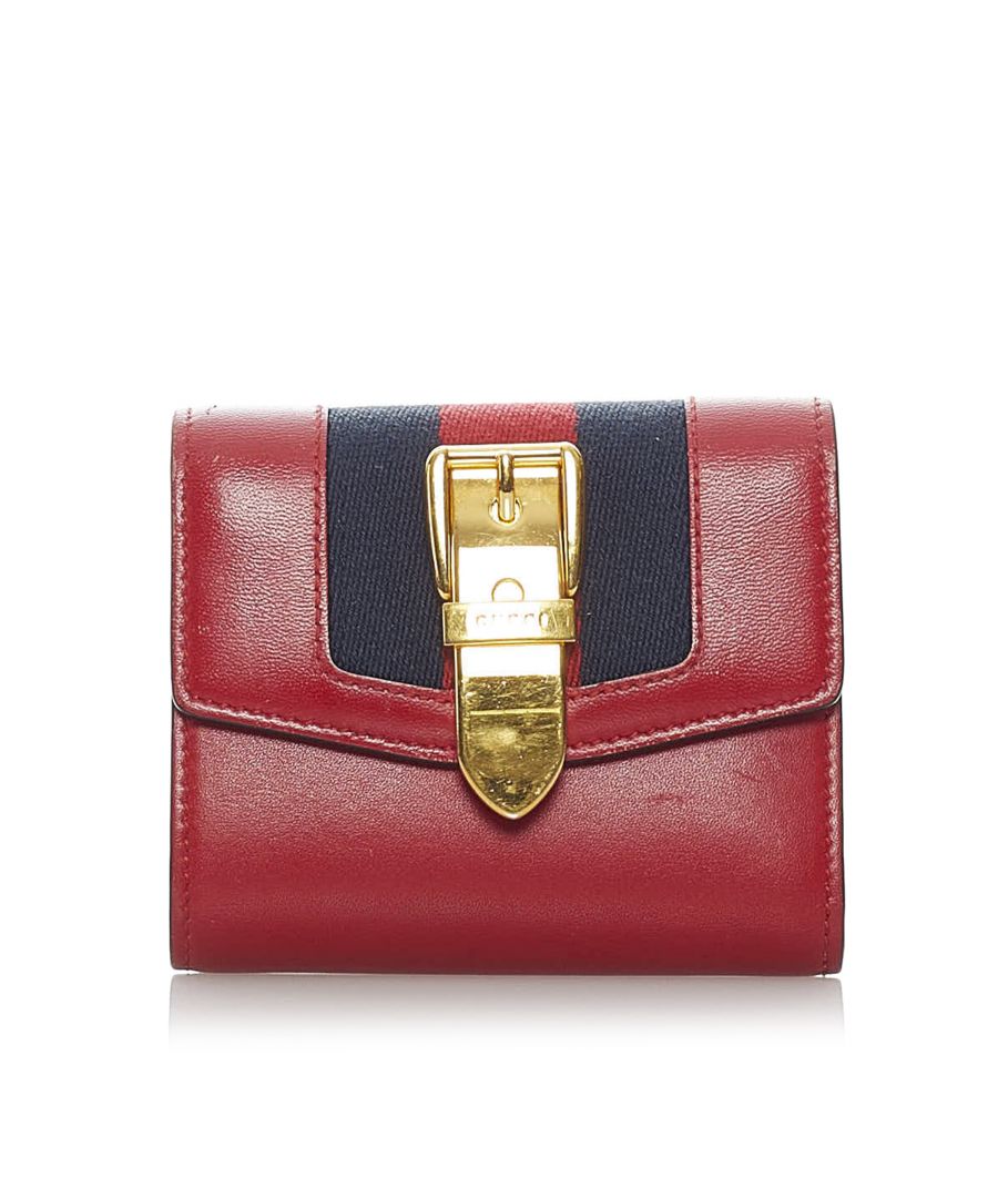 Image for Vintage Gucci Sylvie Leather Small Wallet Red