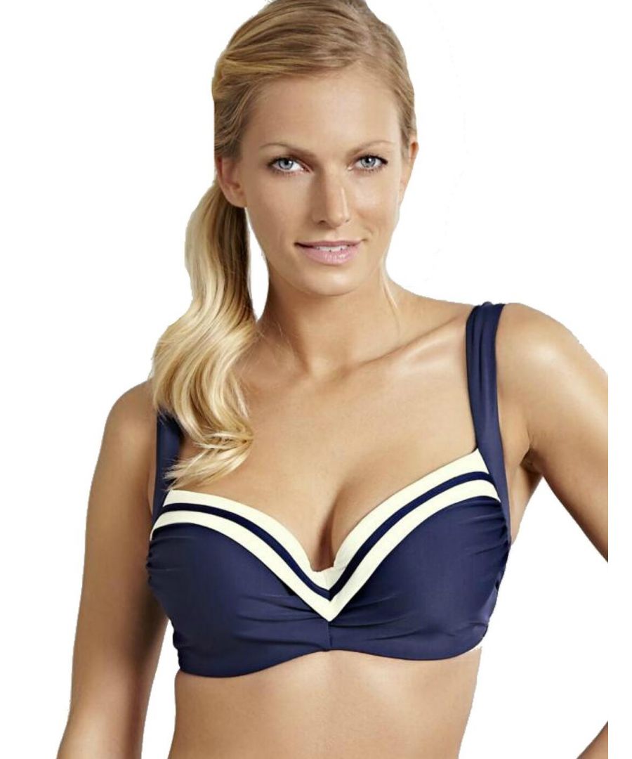 Panache Womens Portofino Balcony Bikini Top - Blue - Size 32DD