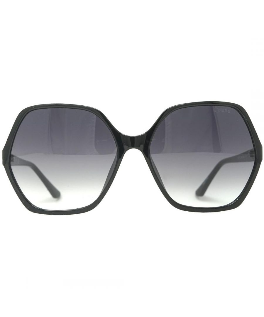Guess GU7747 01B Black Sunglasses. Lens Width = 62mm. Nose Bridge Width =16mm. Arm Length = 135mm. Sunglasses, Sunglasses Case, Cleaning Cloth and Care Instructions all Included. 100% Protection Against UVA & UVB Sunlight and Conform to British Standard EN 1836:2005