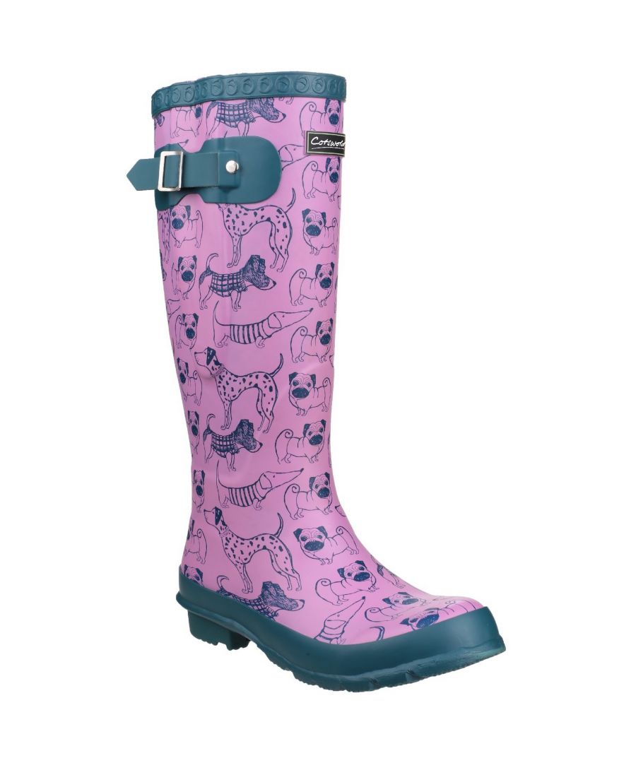 Image for Cotswold Womens/Ladies Windsor Printed Wellington Boots (Dog)