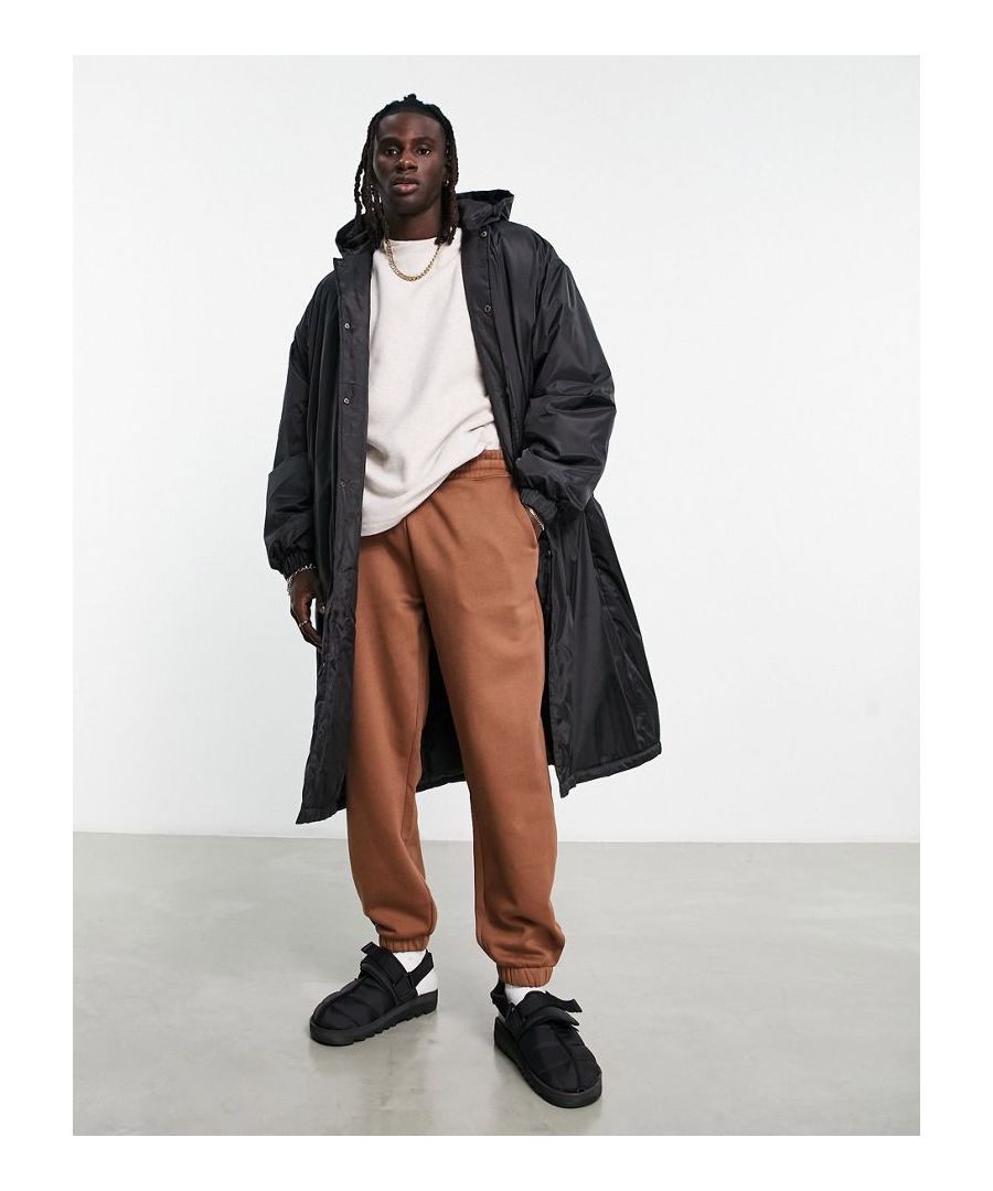 Jackets & Coats by ASOS DESIGN Jacket upgrade: check Fixed hood Press-stud placket Elasticated cuffs Extremely oversized fit Sold by Asos