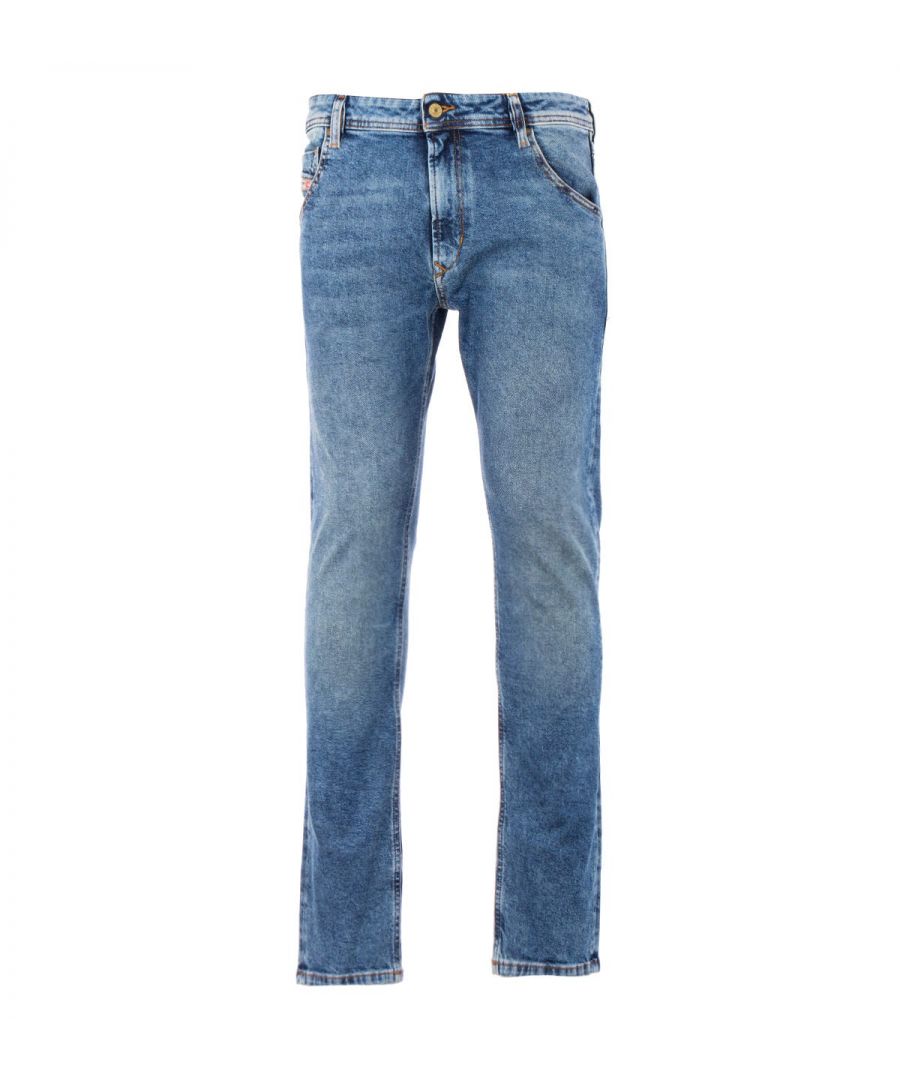 Diesel Krayver Slim Fit Jeans - Medium Wash Blue