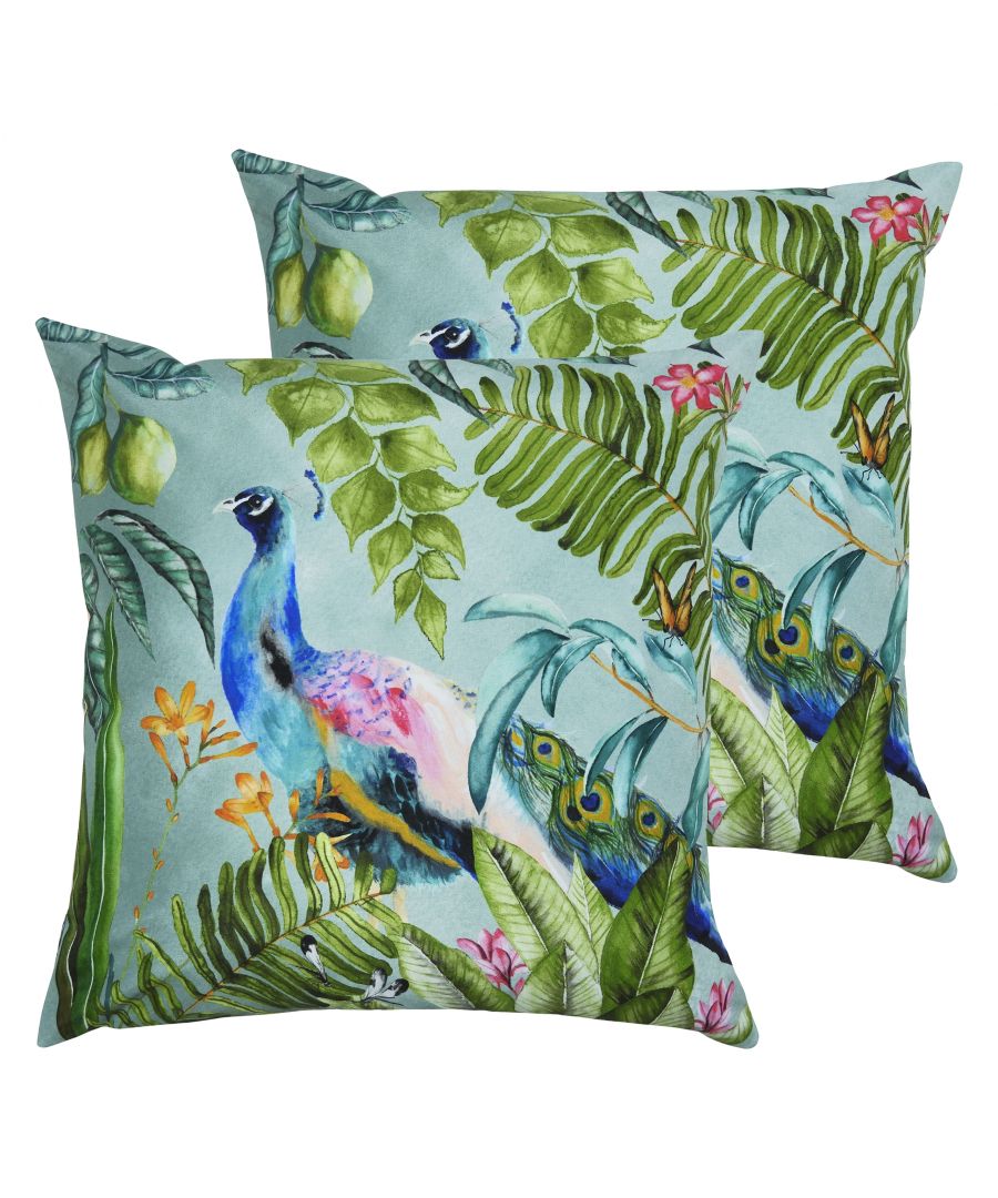 Image for Peacock Outdoor Cushions (Twin Pack)