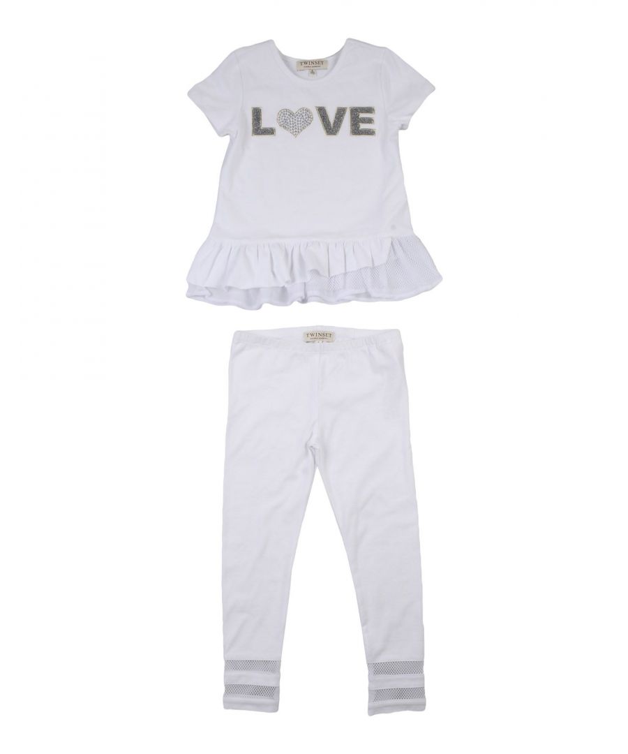 Image for Twinset Girls' Co-Ords Cotton in White