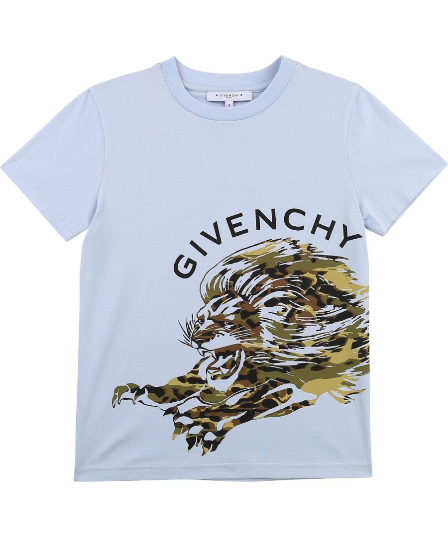 Image for Givenchy Boys Logo Tiger T-Shirt Blue