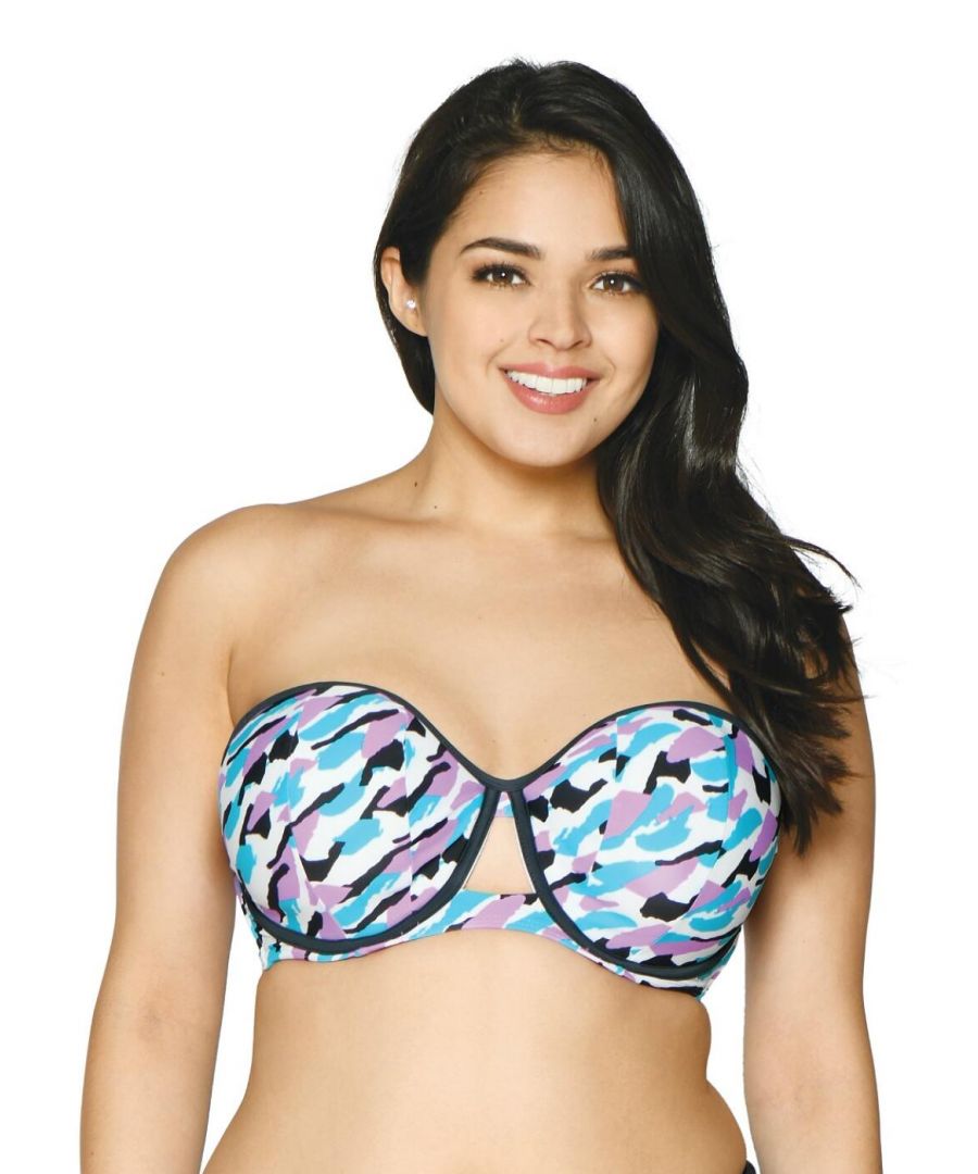 Curvy Kate Womens CS004307 Miami Heat Bandeau Bikini Top - Multicolour - Size 32D