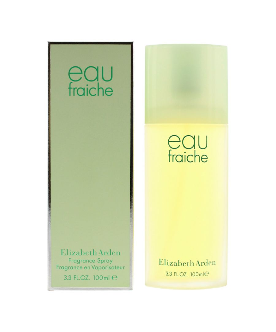 Eau Fraiche by Elizabeth Arden is a floral green fragrance for women. The fragrance features lemon, narcissus, mint, rose geranium, jasmine, spices, patchouli, cedar, iris and fruity notes. Eau Fraiche was launched in 1986.