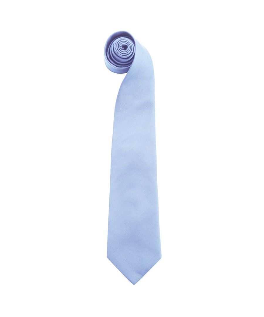 Premier Mens “Colours” Plain Fashion / Business Tie (Pack of 2) (Mid Blue) - One Size