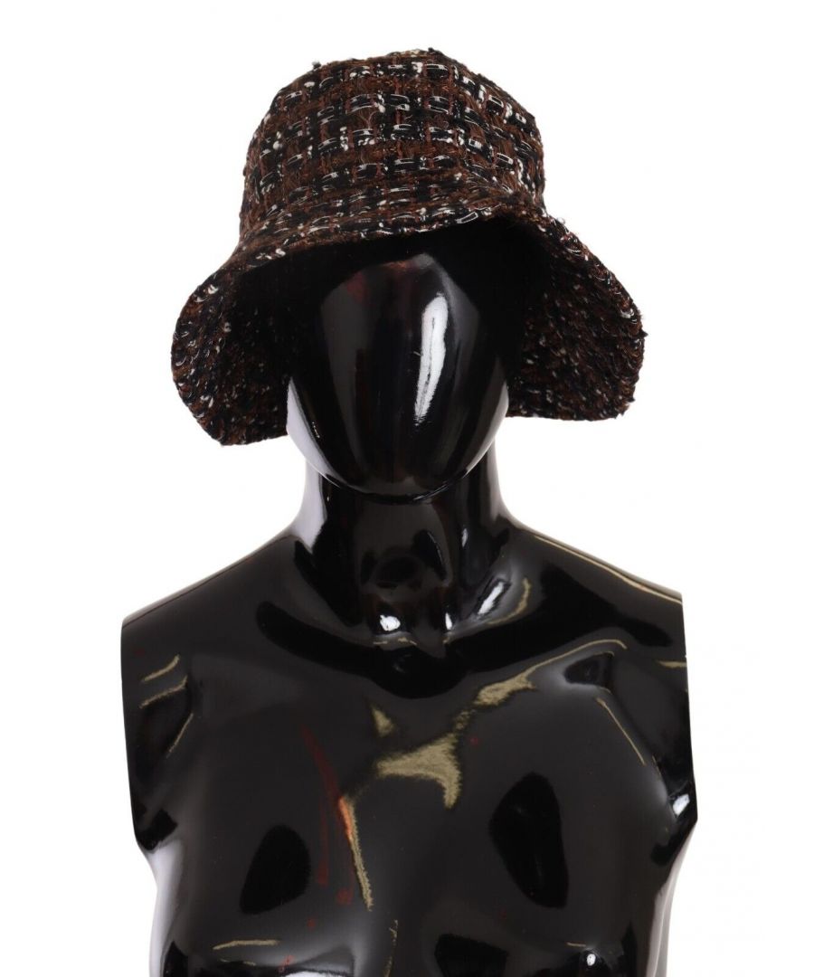 Dolce & Gabbana WoMens Multicolor Fabric Woven Wide Brim Bucket Hat - Multicolour Alpaca Wool - Size Small