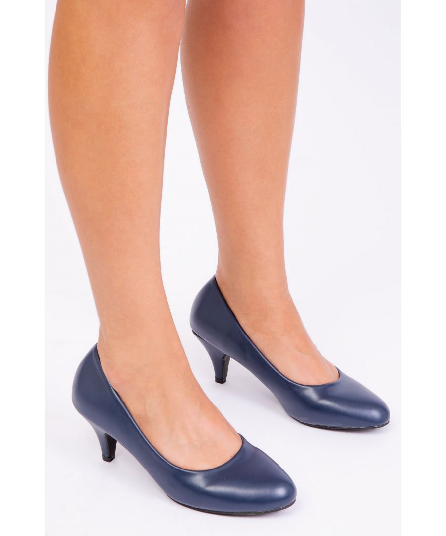 Women's low heel court shoe featuring toe pump\n\nHeel Height: 2.8' (7.0 cm) Approx