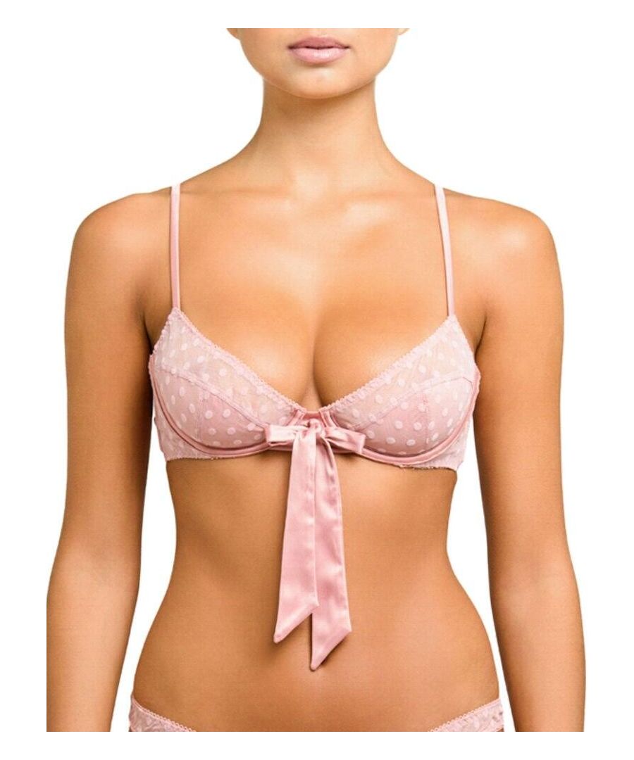 coco de mer womens rox-005-04 muse roxanne plunge bra - pink - size 36dd