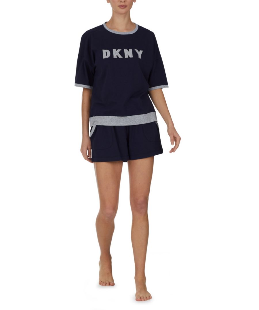 DKNY Shorts PJ Set - Grey Heather