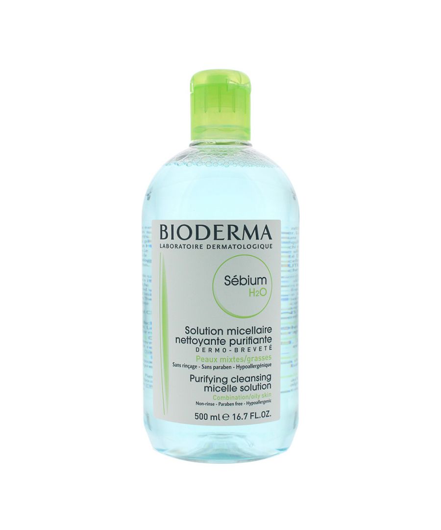 A dermatological micellar water for combination to oily skin that cleanses, removes make-up and purifies the skin without drying it.