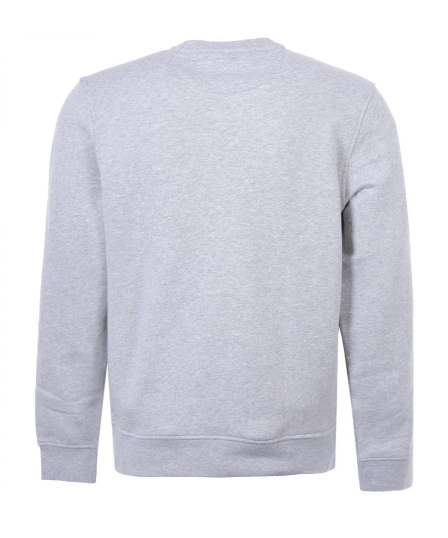 lacoste mens sport cotton blend fleece sweatshirt in grey - size large