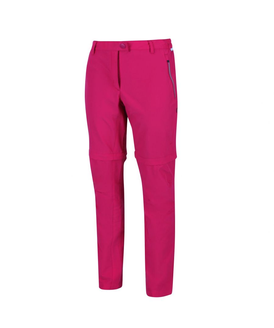 Image for Regatta Womens/Highton Zip Off Walking Trousers (Dark Cerise)