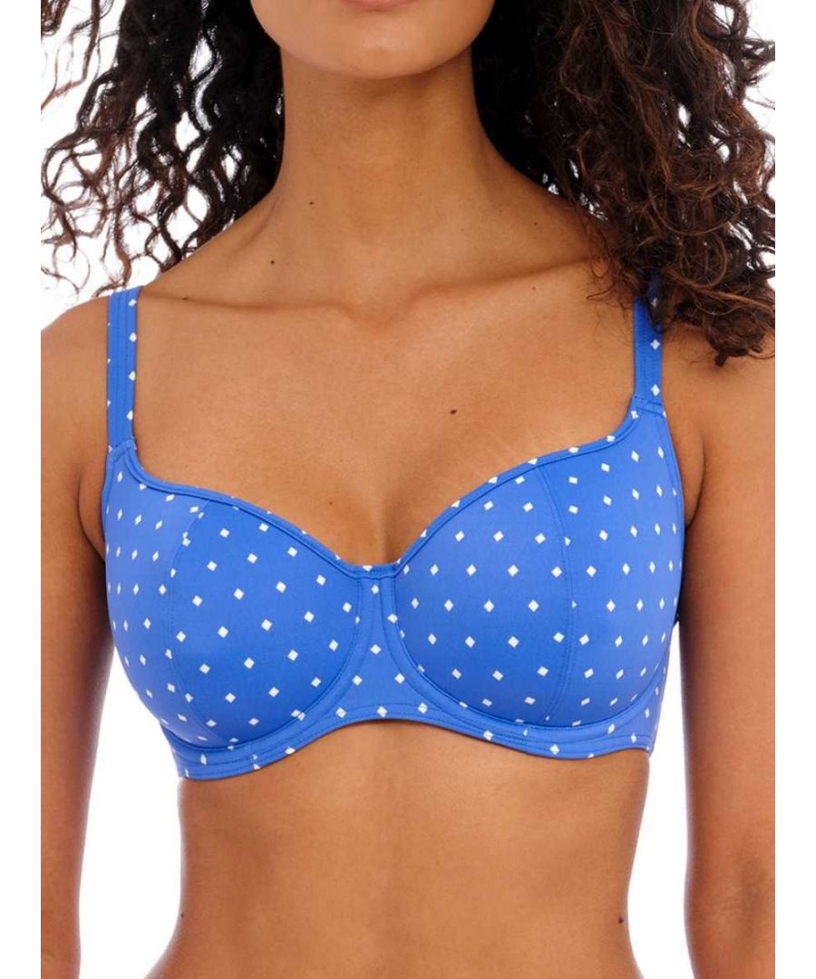 Freya Womens Jewel Cove Sweetheart Bikini Top - Blue - Size 30H