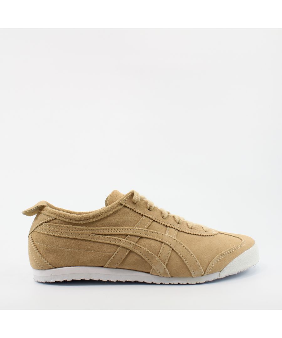 Onitsuka Tiger Mexico 66 Beige Suede Leather Unisex Lace Up Trainers D7X4L 0505