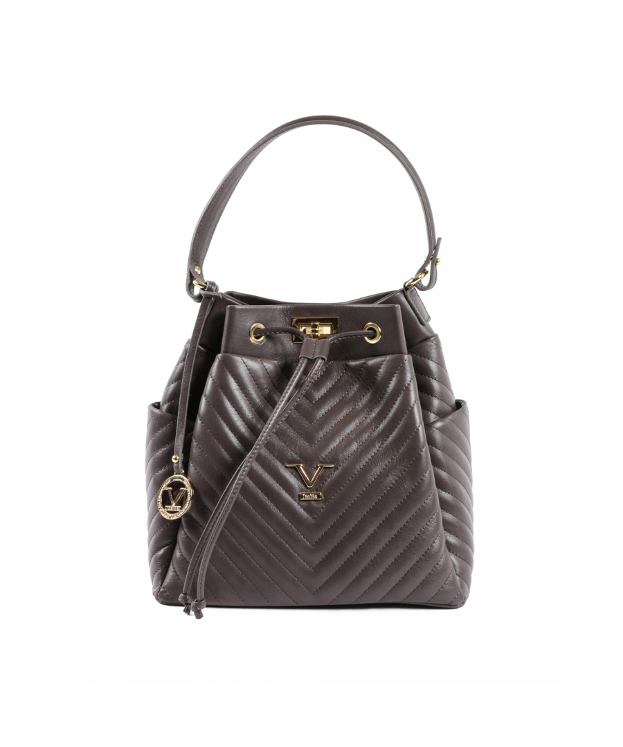 By: 19V69 Italia- Details: BH10272 52 SAUVAGE DARK BROWN- Color: Dark Brown - Composition: 100% LEATHER - Measures: 28x26x17 cm - Made: ITALY - Season: All Seasons