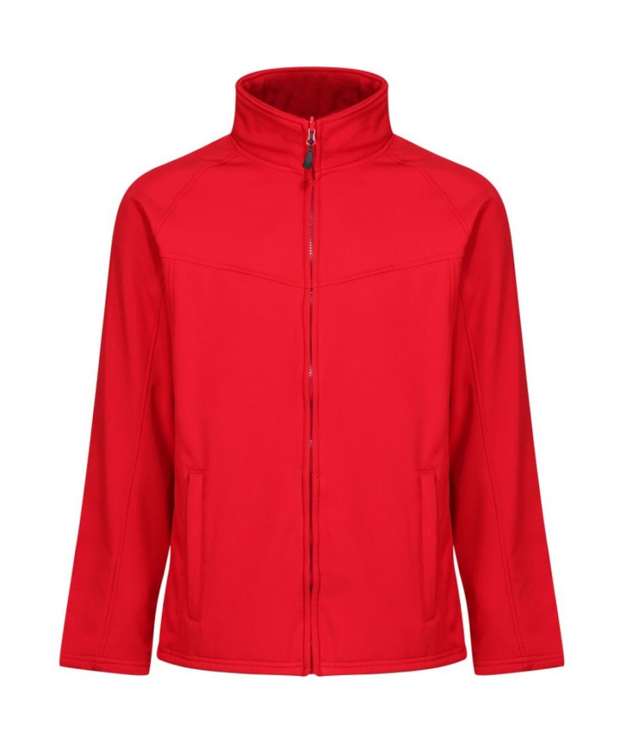 Regatta Uproar Mens Softshell Wind Resistant Fleece Jacket - Red - Size Large