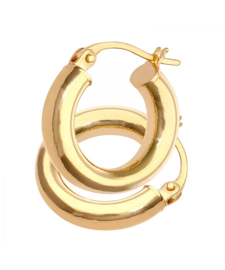 Image for 9ct Yellow Gold Ladies Hoop Earrings