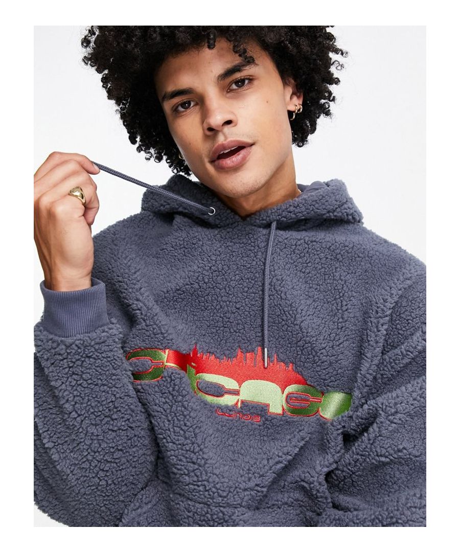 Hoodies & Sweatshirts by ASOS DESIGN Act casual Drawstring hood Drop shoulders City embroidery to chest Pouch pocket Oversized fit Sold by Asos