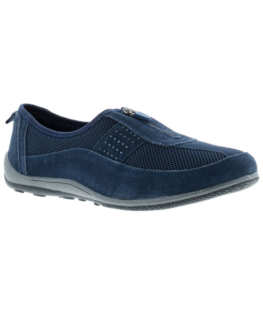 Strollers  Zippy Womens Flat Shoes navy Textile - Size 8 (UK Shoe)