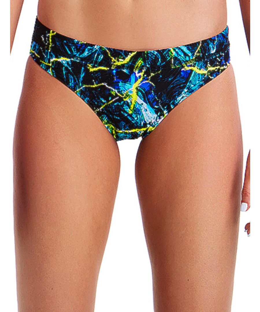 Funkita Swimwear Womens FS03L01986 Ladies Midnight Marble Sports Bikini Brief - Multicolour - Size 8 UK