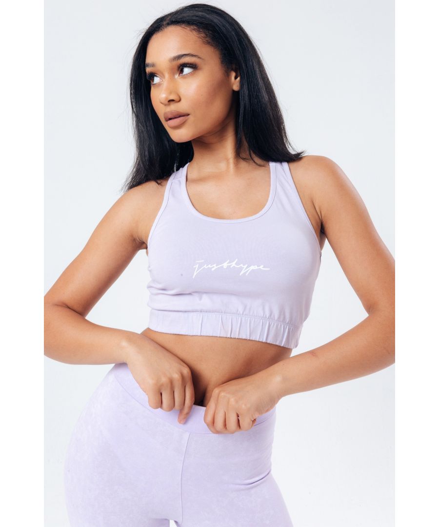 Brighten up your look with the HYPE. Bralet. Featuring a micro poly fabric for the ultimate comfort. Finished with a monochrome embossed woven elasticated waistband. Wear with a pair of black joggers and over-sized denim jacket for an off-duty casual look or team with the matching legging. Machine wash at 30 degrees.