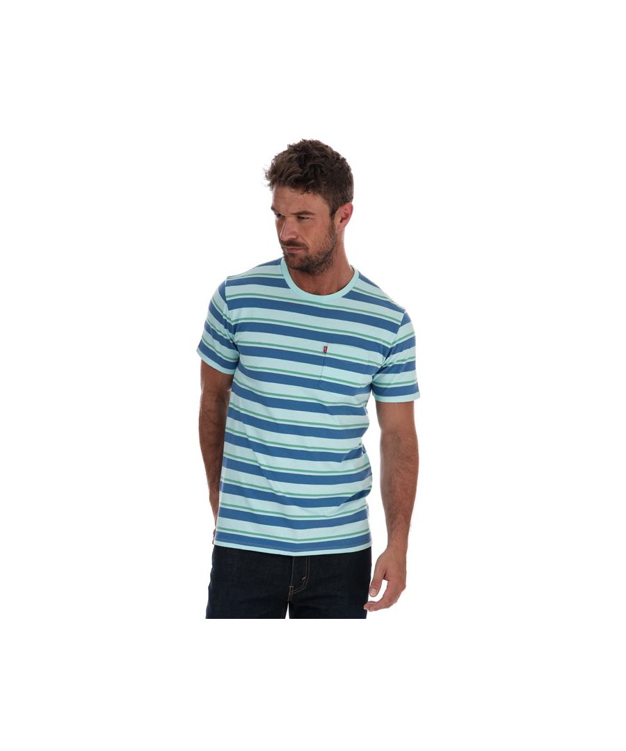 Men's Levis Sunset Pocket T-Shirt in Blue