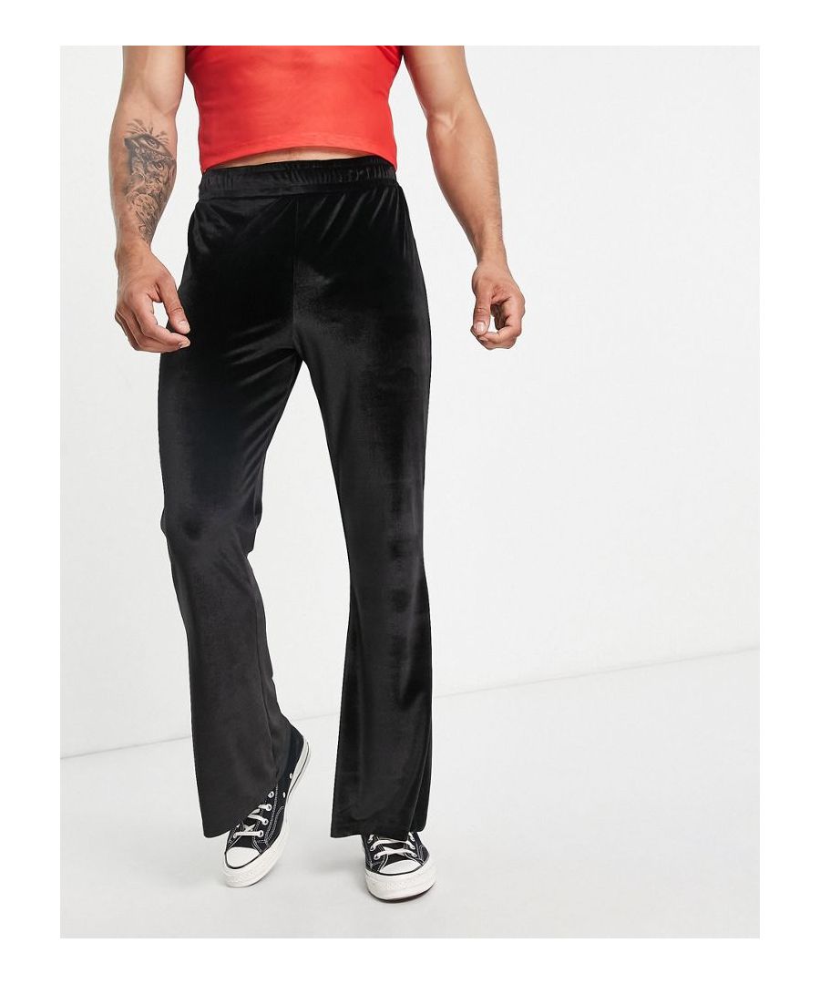 Trousers by ASOS DESIGN Waist-down dressing Regular rise Elasticated waist Flared slim fit  Sold By: Asos