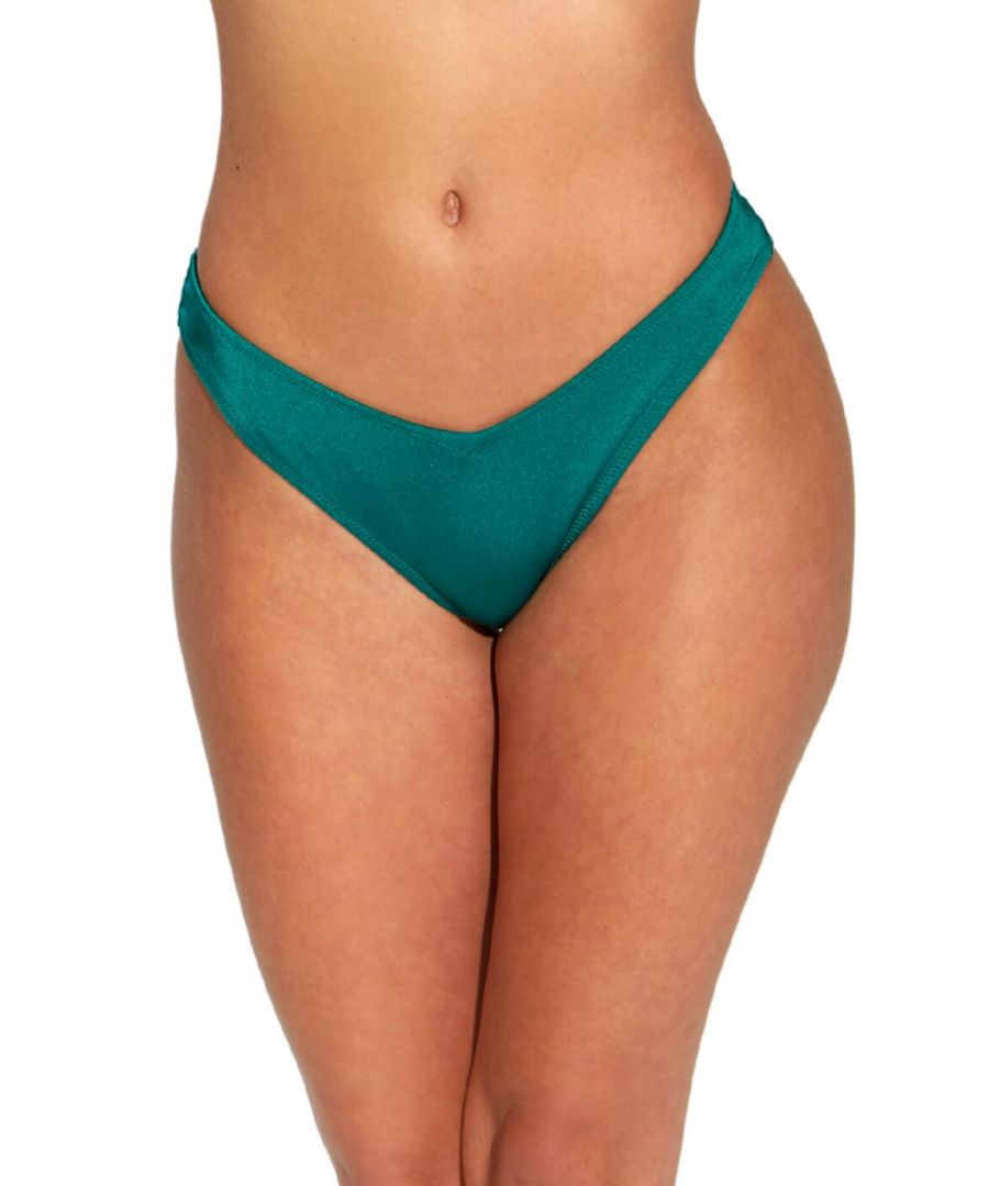 Pour Moi Womens 13613 Space Bikini Brief - Green Elastane - Size 16 UK