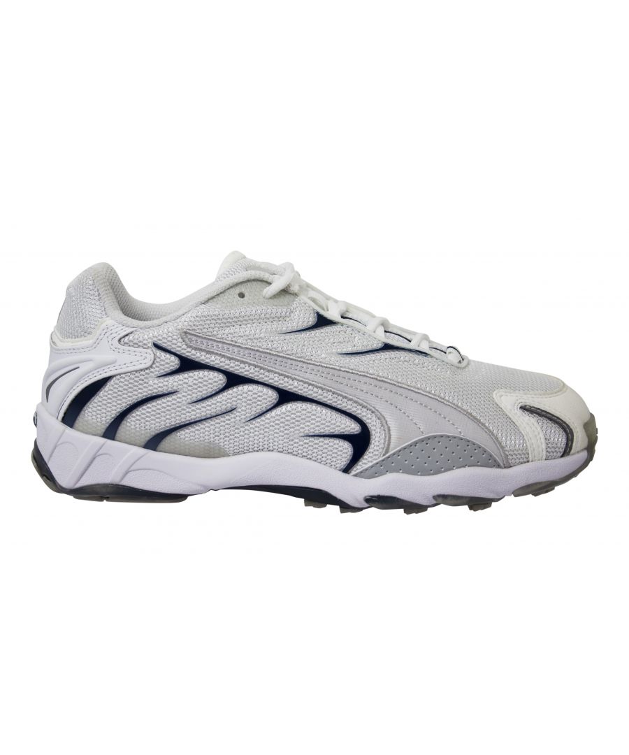 Puma Inhale White Low Lace Up Mens Running Trainers 370769 02