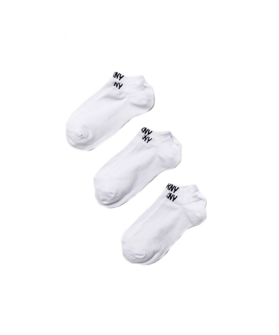 This three-pack of trainer liners feature a simple 'DKNY' detailing. The socks are cotton rich, with an elasticated band, to ensure a comfortable and stretchy feel all day.