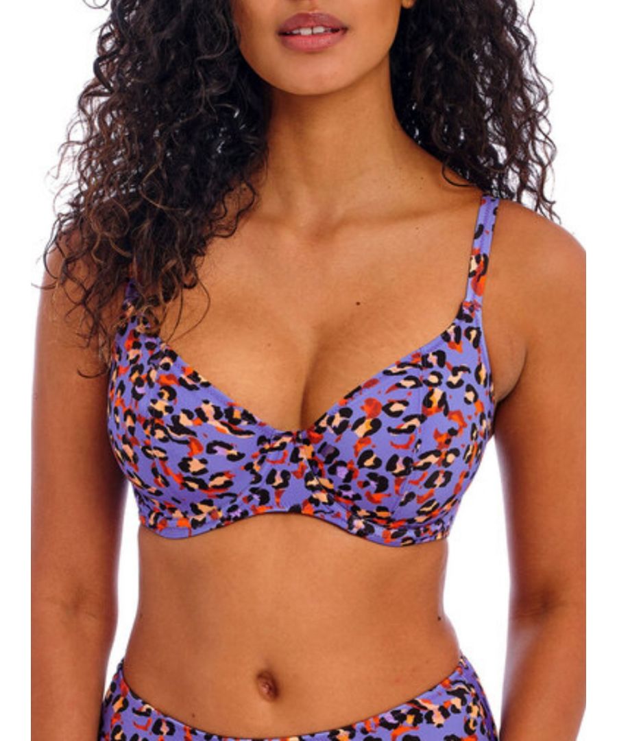 Freya Womens Santiago Nights Plunge Bikini Top - Purple Polyamide - Size 34G