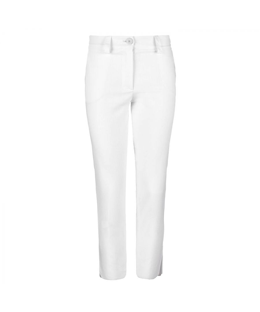 Image for White Denim Style Cotton Pants