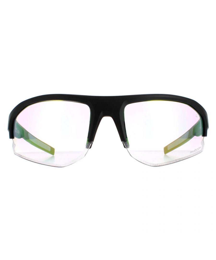 Bolle SemiRimless Unisex Matte Black Phantom Clear Green Bolt 2.0 - One Size