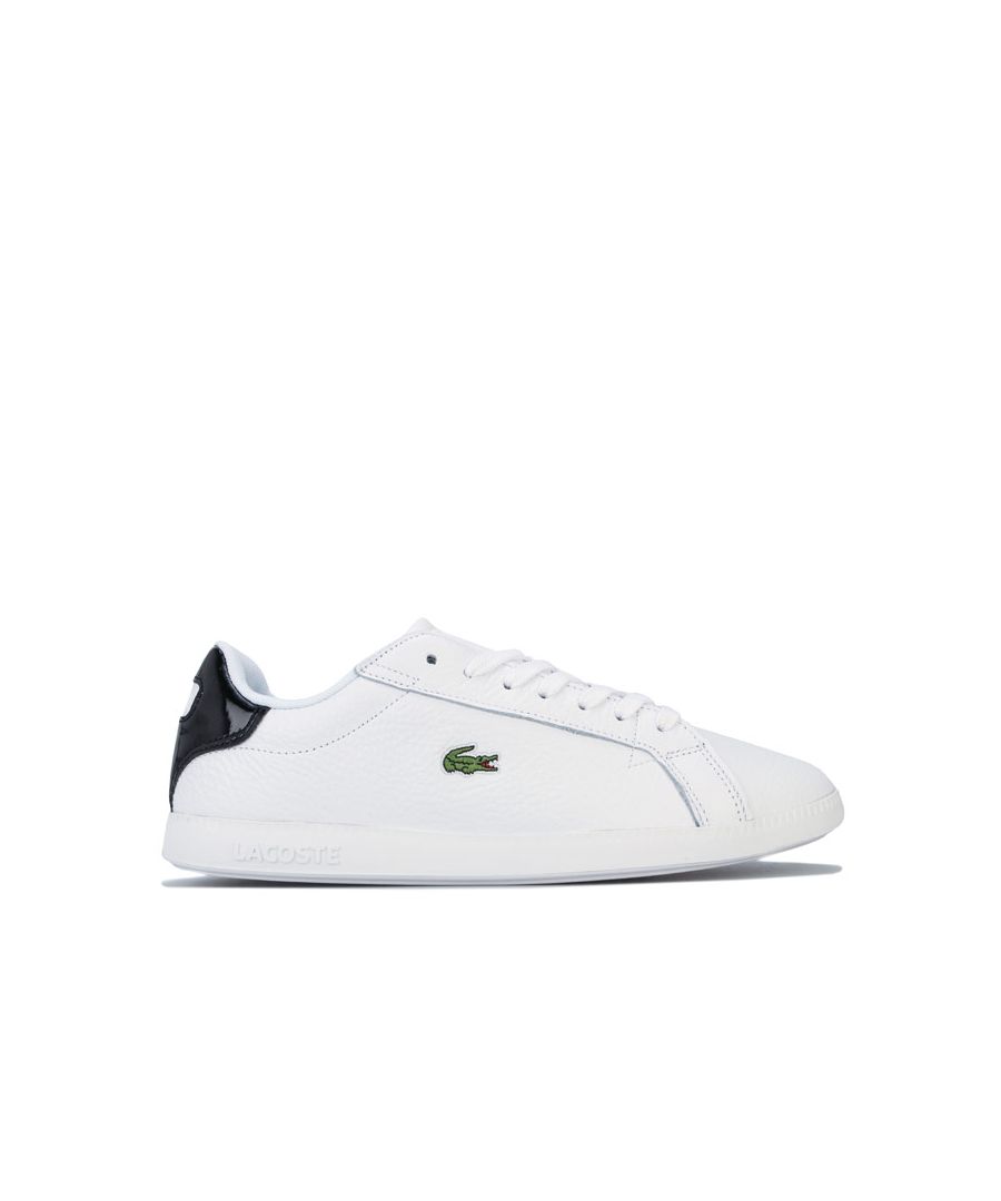 Image for Women's Lacoste Graduate Leather Trainers in White Black