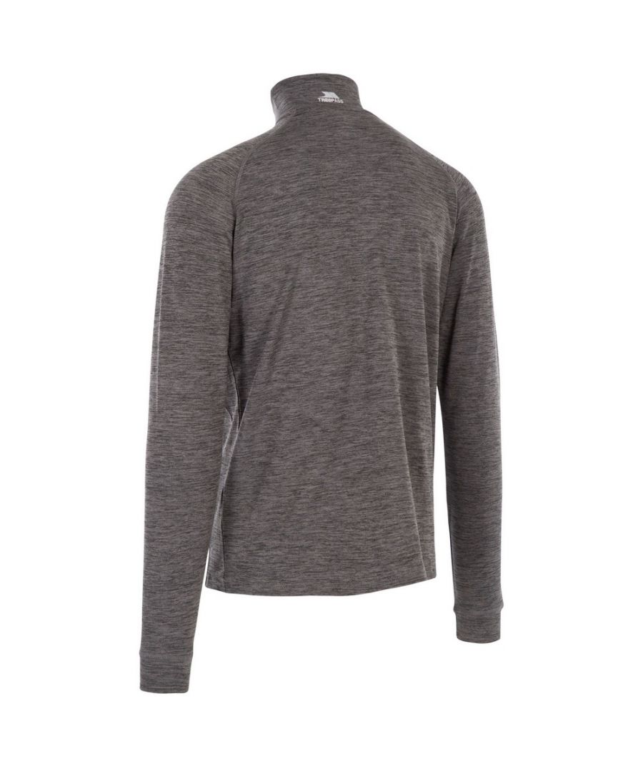 Trespass Men's Black Harold Half Zip Fleece Top - Marl - Xs - Marl - 92% Polyester/8% Elastane - Image 4