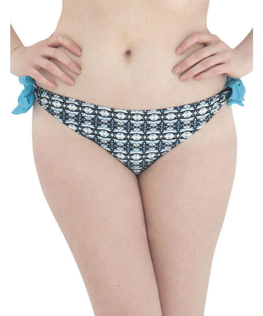 Curvy Kate Womens Cocoloco Tie Bikini Brief - Blue - Size Medium