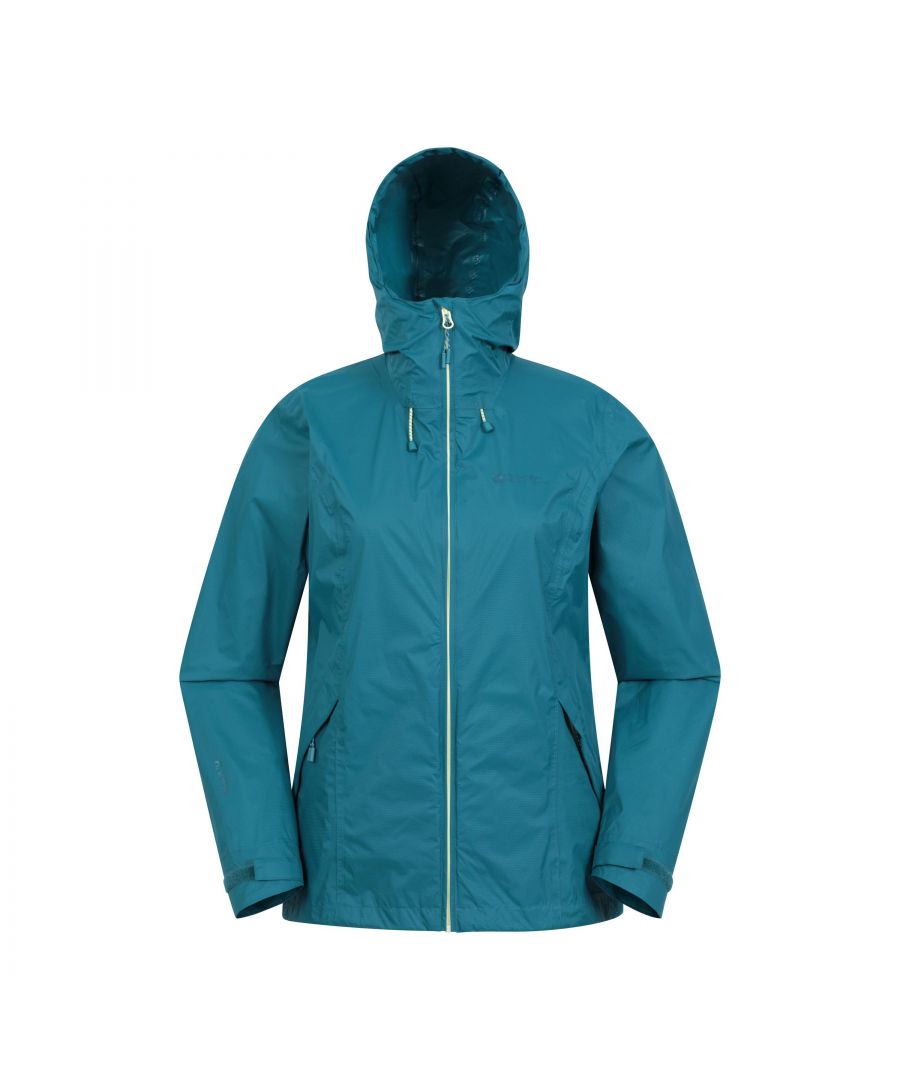 Mountain Warehouse Womens/Ladies Swerve Packaway Waterproof Jacket (Teal) - Size 14 UK